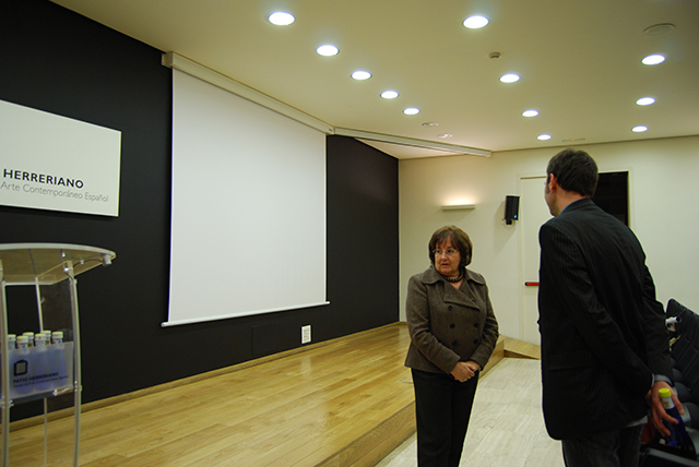 Carmen Sáez y Enrique Villalonga en el Museo Patio Herreriano